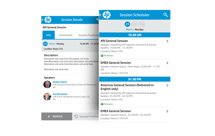 HP Events  Software Solution screenshot 2